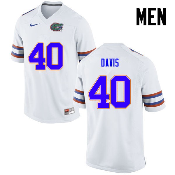 Florida Gators Men #40 Jarrad Davis College Football White